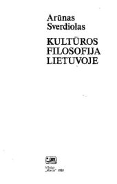 book Kultūros filosofija Lietuvoje