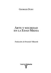 book Arte Y Sociedad En La Edad Media