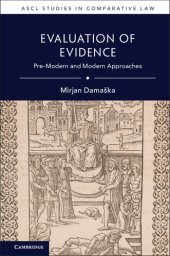 book Evaluation of Evidence: Pre-Modern and Modern Approaches