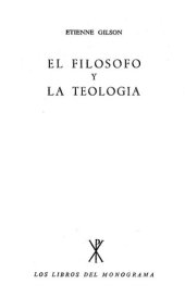 book El Filosofo Y La Teologia