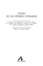 book Teoría de los géneros literarios