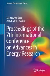 book Proceedings of the 7th International Conference on Advances in Energy Research