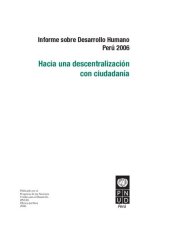 book Hacia una descentralización con ciudadanía. Informe sobre Desarrollo Humano Perú 2006