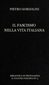 book Il Fascismo nella vita italiana