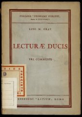 book Lecturae Ducis. Tre commenti