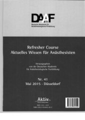 book Refresher Course Aktuelles Wissen für Anästhesisten / Nr. 41. 7. - 9. Mai 2015, Düsseldorf