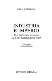 book Industria E Imperio Una Historia Economica De Gran Bretaña Desde 1750