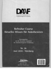 book Refresher Course Aktuelles Wissen für Anästhesisten / Nr. 36. 19. - 22. Juni 2010, Nürnberg