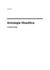 book Antología filosófica: La filosofía griega