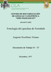 book Fonología del quechua de Ferreñafe