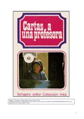 book Cartas A Una Profesora