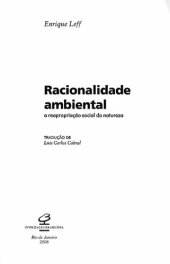 book Racionalidade Ambiental