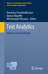 book Text Analytics: Advances and Challenges