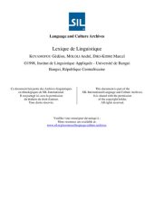 book Lexique de Linguistique