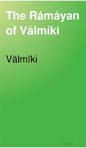 book The Rāmāyaṇa of Vālmīki