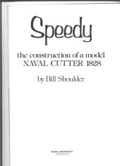 book Speedy the construction of a model NAVAL CUTTER 1828