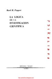 book La Logica De La Investigacion Cientifica