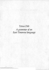 book Tetun Dili: A grammar of an East Timorese language