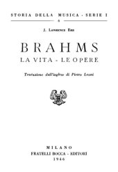 book Brahms. La vita, le opere (Fratelli Bocca Editori, 1946)