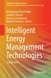 book Intelligent Energy Management Technologies: ICAEM 2019