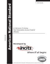 book INCITS 565-2020 Information Technology - Next Generation Access Control (NGAC)