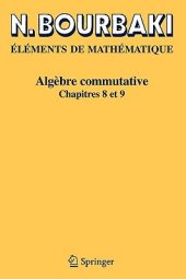 book Éléments de mathématique. Algèbre commutative, Chapitre 10