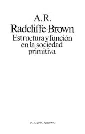 book Estructura Y Funcion En La Sociedad Primitiva