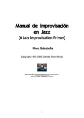 book Manual de improvisación en Jazz