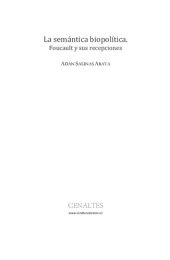 book La semántica biopolítica: Foucault y sus recepciones