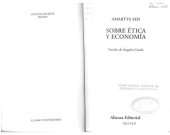 book Sobre Ética y Economía