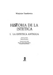 book Historia De La Estetica I