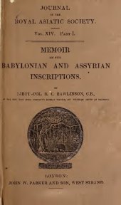 book Journal of the Asiatic Society; Memoir of the Baylonian and Assyrian Inscriptions