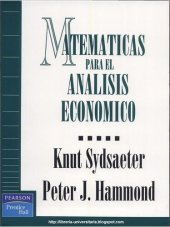 book Matematicas Para El Analisis Economico