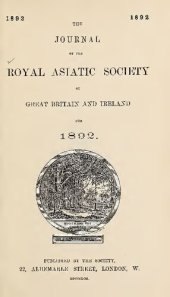 book The Journal of the Royal Asiatic Society of Great Britain and Ireland for 1892