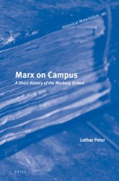 book Marx on Campus: A Short History of the Marburg School