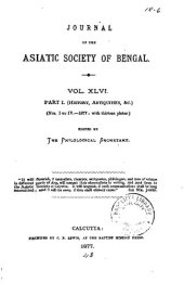 book Journal of the Asiatic Society of Bengal