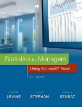 book Statistics for managers using Microsoft Excel