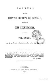 book Journal of the Asiatic Society of Bengal