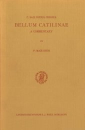 book C. Sallustius Crispus: Bellum Catilinae. A Commentary