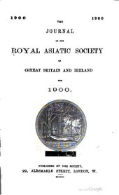 book The Journal of the Royal Asiatic Society of Great Britain and Ireland for 1900