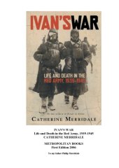 book Ivan's war: life and death in the Red Army, 1939-1945