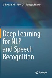 book Deep learning for NLP and speech recognition