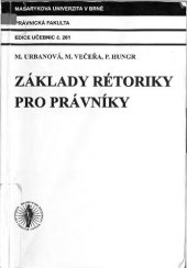 book Základy retóriky pro právníky