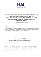 book Los centros políticos ceremoniales o las ciudades. Conceptualizando las dinámicas del poder, la jerarquía y el manejo del espacio en la América Prehispánica