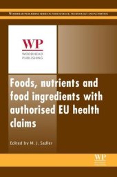 book Foods, nutrients and food ingredients with authorised EU health claims VOL 3