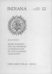 book More evidence for an internal classification of Tupi-Guarani languages