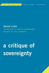 book A Critique of Sovereignty