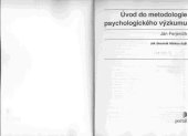 book Úvod do metodologie psychologického výzkumu