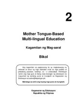 book Mother Tongue-Based Multi-lingual Education. Kagamitan ng Mag-aaral. Bikol 2