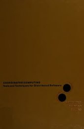 book Coordinated Computing: Tools and Techniques for Distributed Software